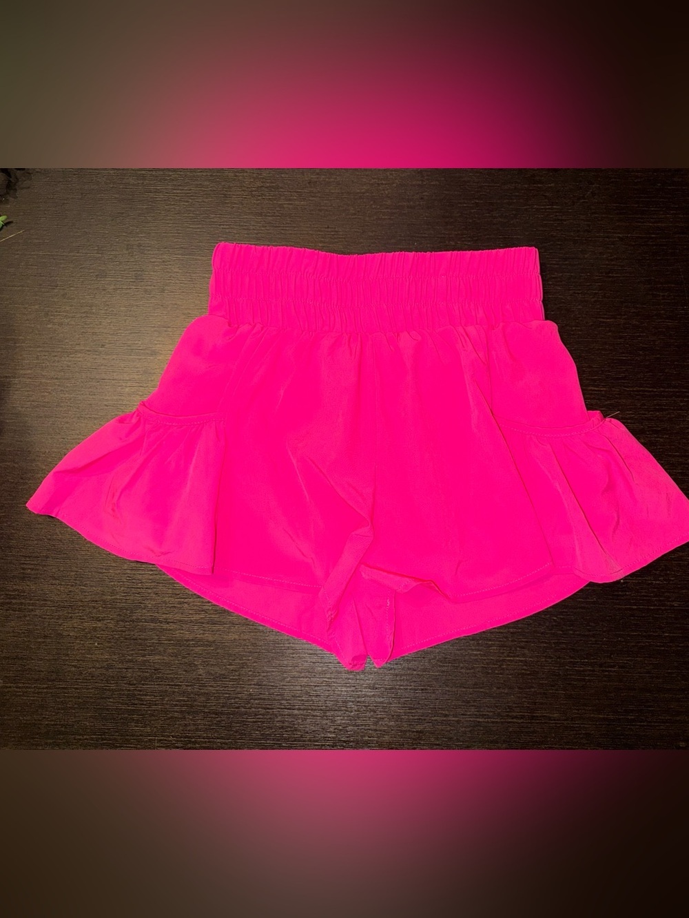 Women’s High-Waist Hot Pink Athletic Shorts With pockets!